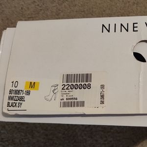 Nine West black Izzabel ankle shoe boots sz 10